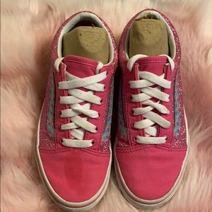 Girls Vans Sneakers Glitter Pink size 2
